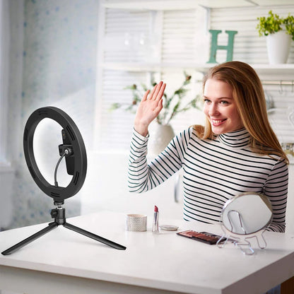 Adjustable LED Ring Light for Photography & Streaming | USB, 3 Sizes, 3 Light Modes