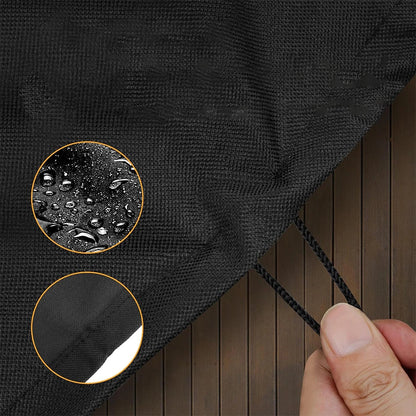 Backyard Woodfire Grill Cover Black – Weather-Resistant BBQ Protection Durable Oxford Fabric