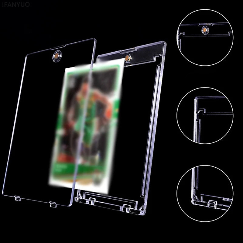 35PT Magnetic Clear Card Holder Protective Display Case – For Idol Photos, Sports Cards, Trading Cards & Collectibles