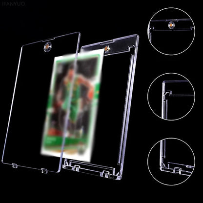 35PT Magnetic Clear Card Holder Protective Display Case – For Idol Photos, Sports Cards, Trading Cards & Collectibles