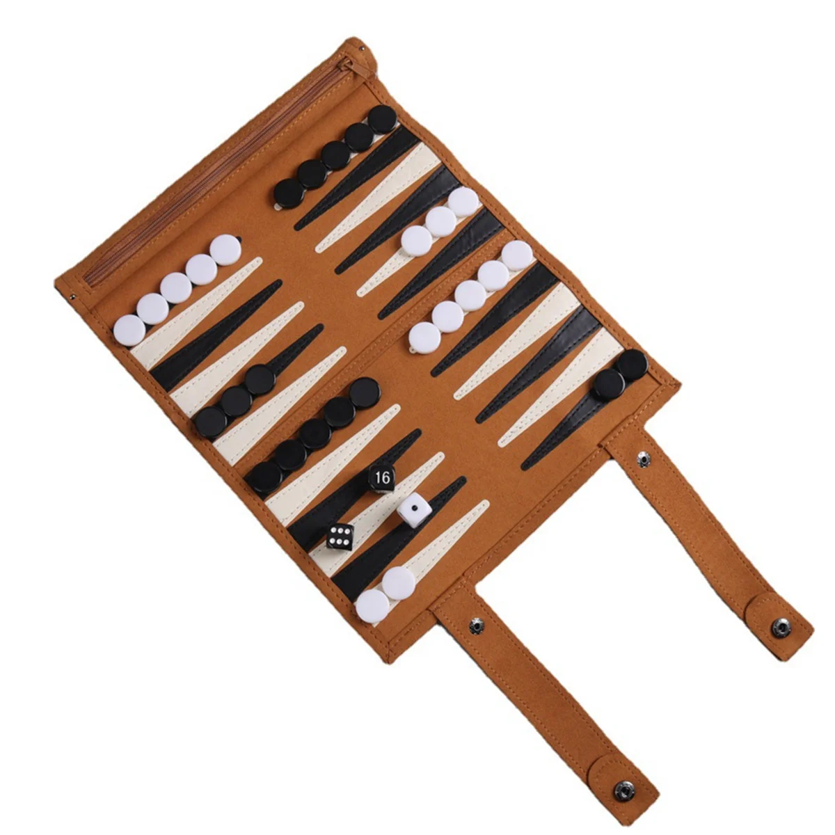 Portable Roll Up Classic Backgammon Board Game Set