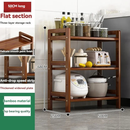 Kitchen Shelf Rack Floor Standing Multi-Layer