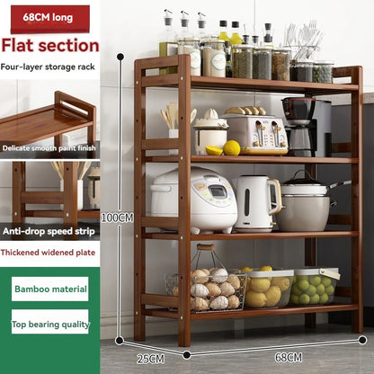 Kitchen Shelf Rack Floor Standing Multi-Layer