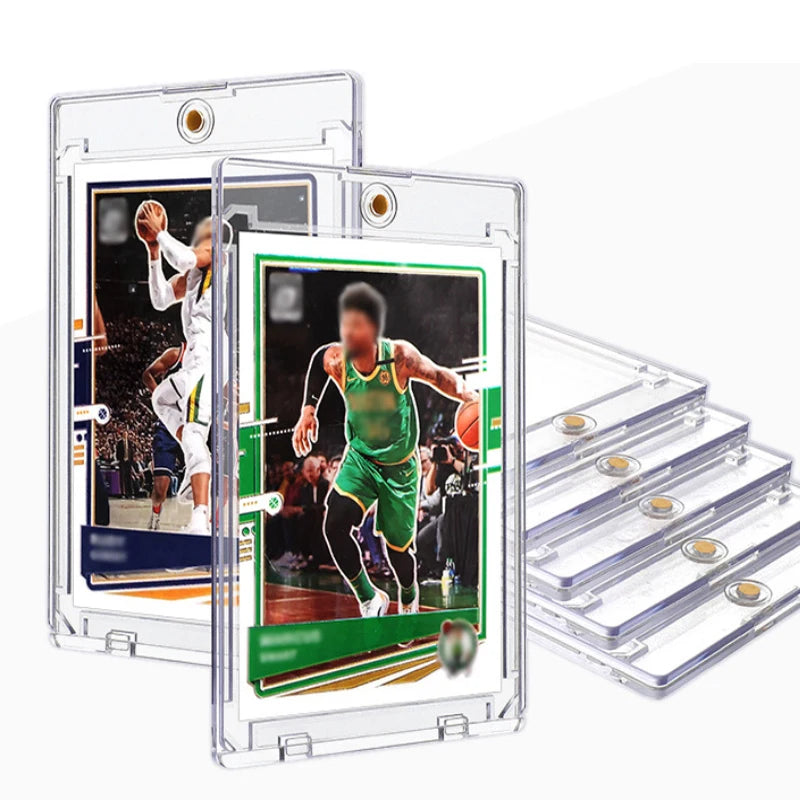 1-10 Pcs Clear Magnetic Card Holder Protective Case for Sports Trading Cards