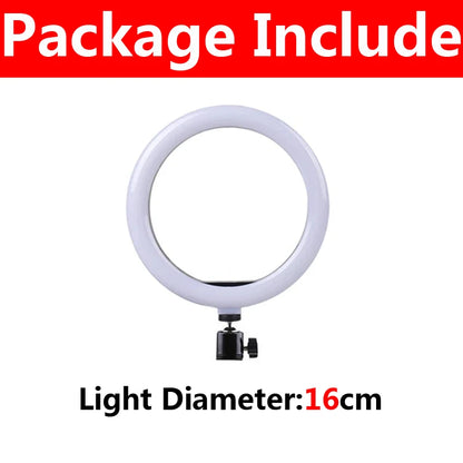10" LED Ring Light with Tripod – Bi-Color 3200K-5600K, Selfie & Photography Lighting, USB Powered
