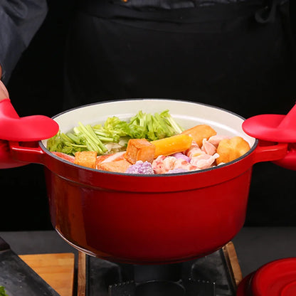 Non-Stick Cast Iron Casserole Pan and Dutch Oven Enamel Cookware Set Customizable