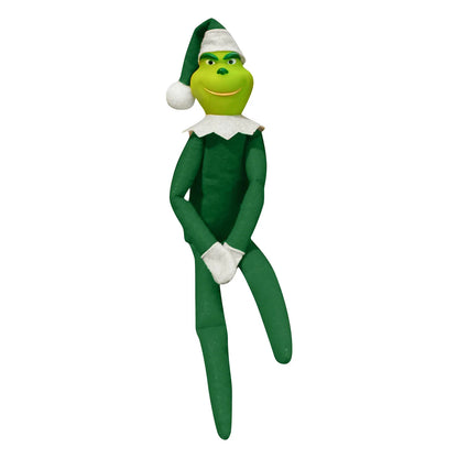 The Grinch Elf on the Shelf Poseable Plush Doll | Christmas Home Decoration & Holiday Gift
