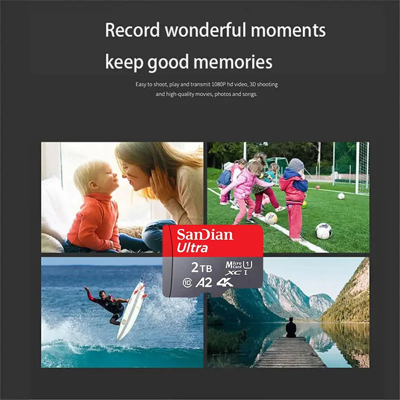SanDian Ultra MicroSD Card – High-Speed V10 Memory Card 2TB/1TB/512GB/256GB