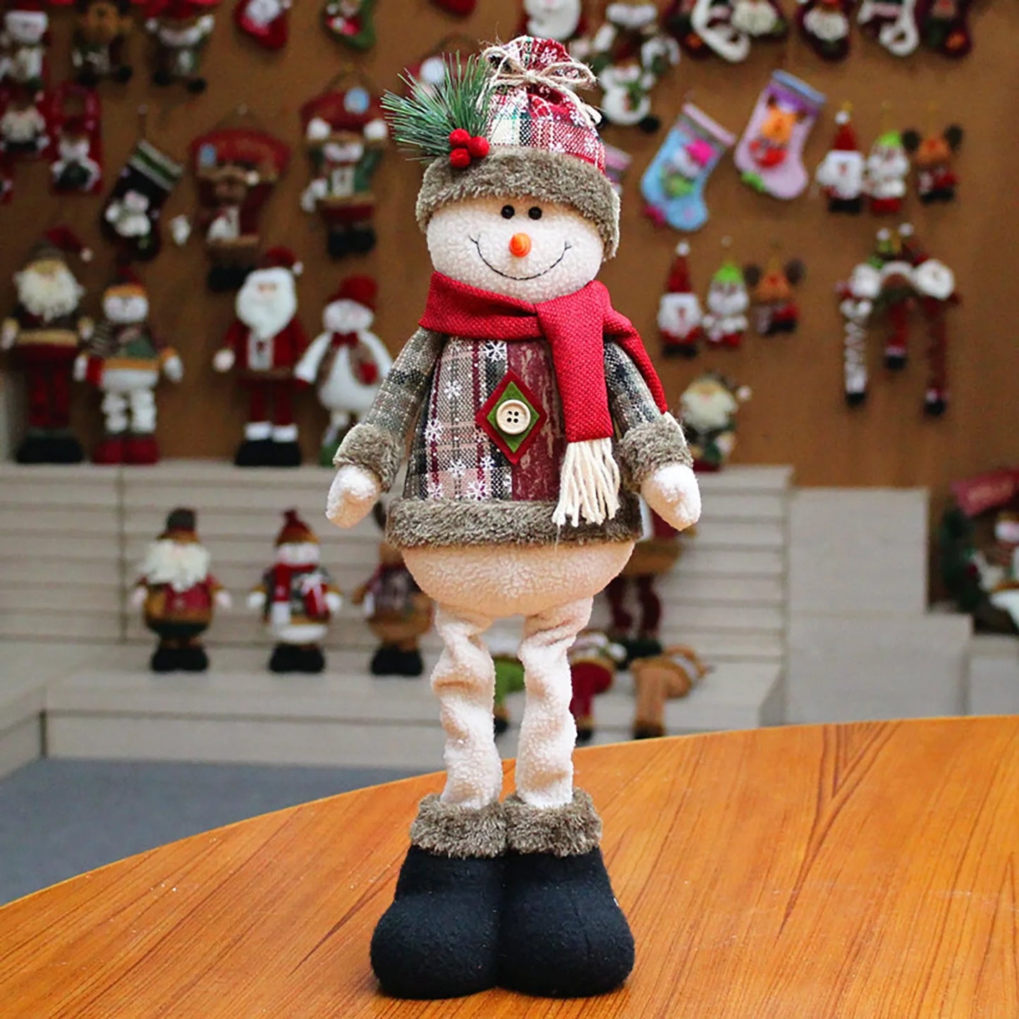 Christmas Doll Standing Figurine – Merry Xmas Home Holiday Decoration 50 cm