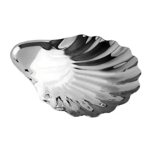 Stainless Steel Shell Plate – Fruit, Snack, Dessert & Cheese Dish, European Style