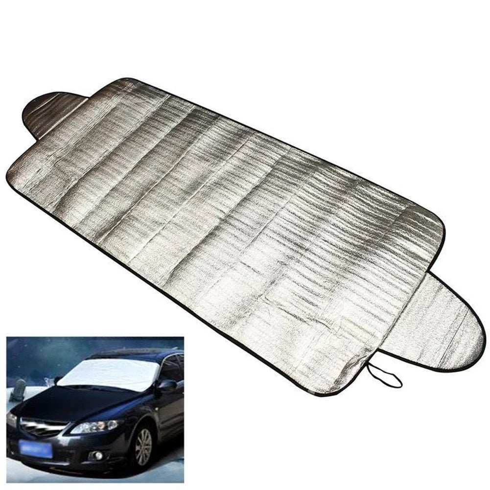 Car Windshield Snow Cover Portable – Waterproof Anti-Frost Anti-Hail Sunshade, Double-Sided Aluminum