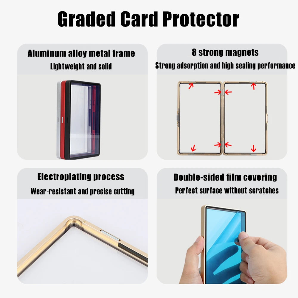 Aluminum Alloy Graded Card Protect Cases For PSA CGC BGS Graded Trading Cards