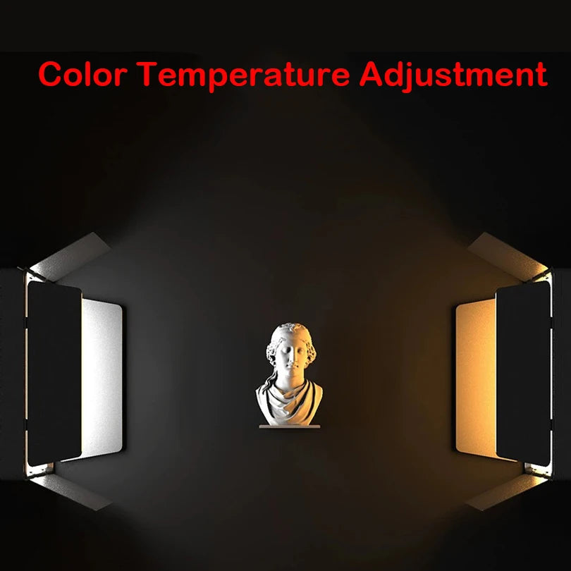 RGB LED Photo Light Portable Bi-Color 3200K-5600K Video Lamp with Built-in Battery