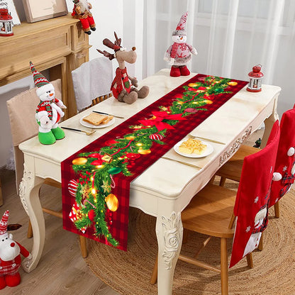 Christmas Table Runner Cloth – Merry Christmas Home Decoration Tablecloth Xmas Ornament