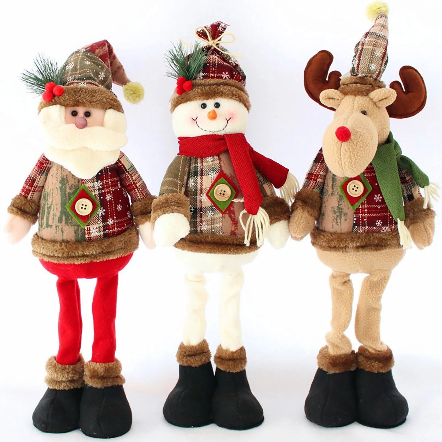 Christmas Doll Standing Figurine – Merry Xmas Home Holiday Decoration 50 cm