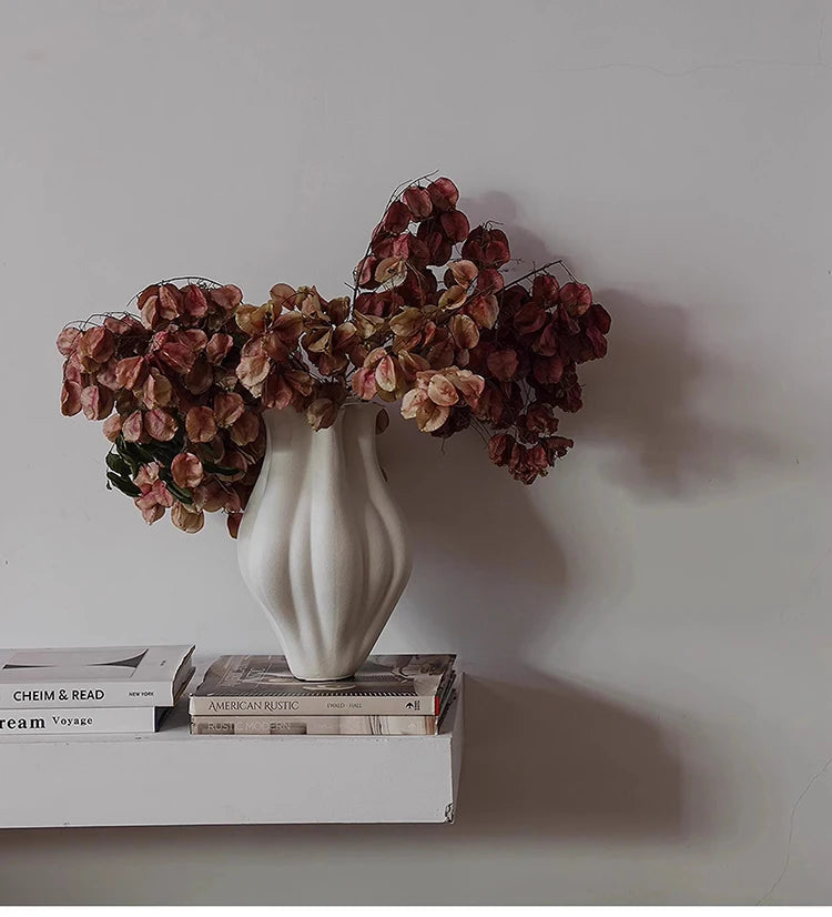 Modern Ceramic Tabletop Vase – Light Luxury Decorative Flower Vase