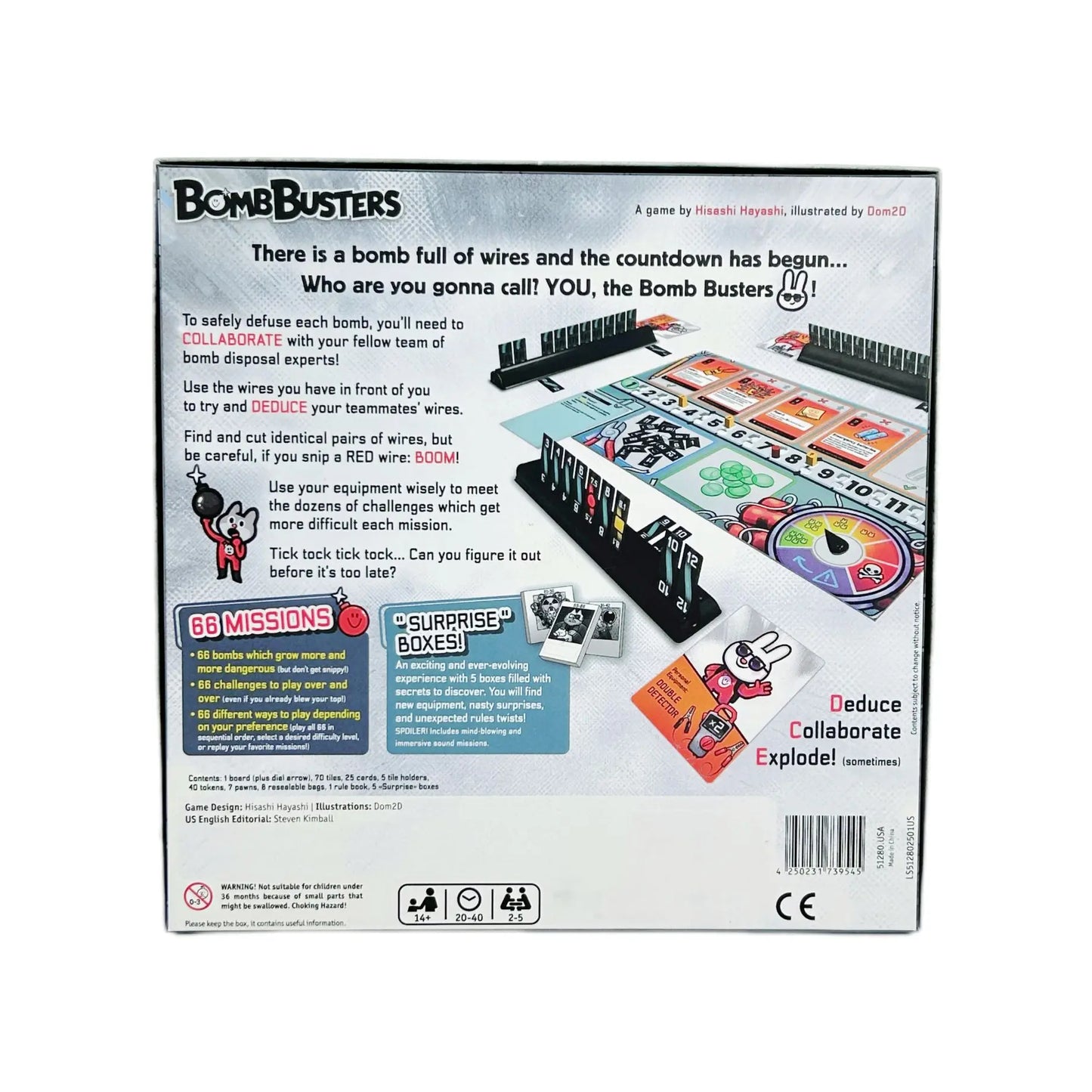 Bomb Busters – Cooperative Deduction Board Game 66 Missions