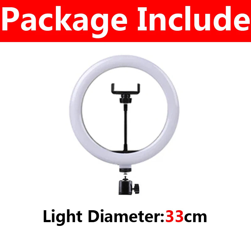 10" LED Ring Light with Tripod – Bi-Color 3200K-5600K, Selfie & Photography Lighting, USB Powered