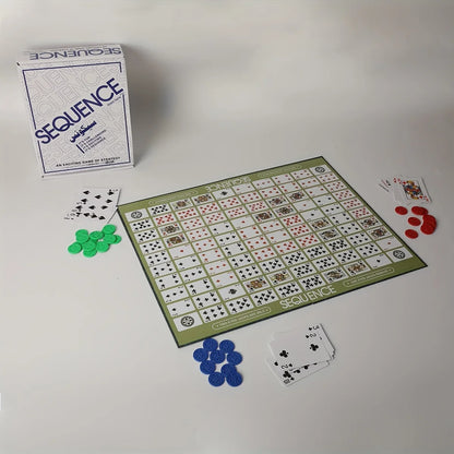 Sequence Strategy Game – Large Board, 2–12 Players, Family & Party Game