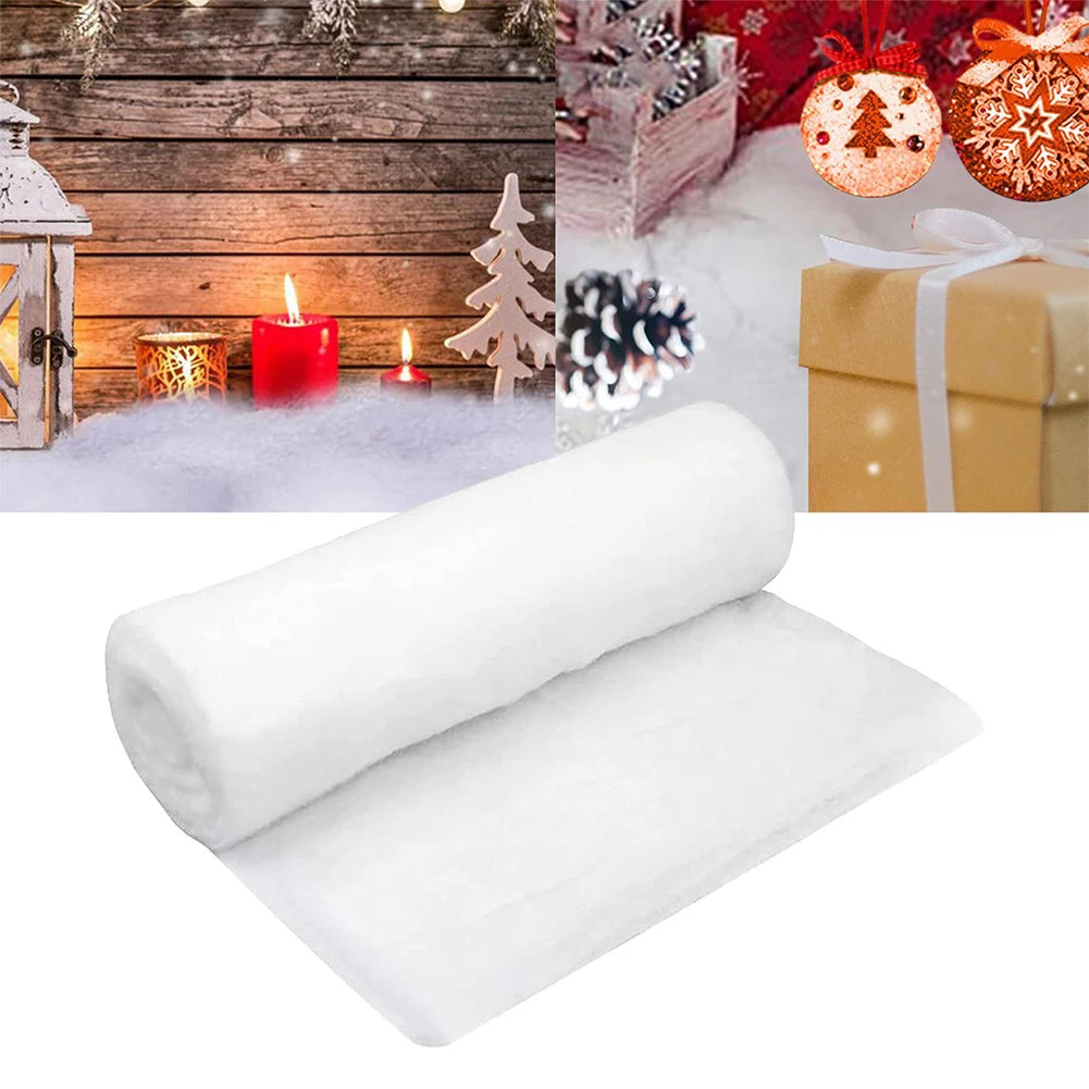 Christmas Artificial Snow Blanket – Snowy Village Décor Under Tree & Holiday Display