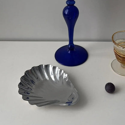 Stainless Steel Shell Plate – Fruit, Snack, Dessert & Cheese Dish, European Style