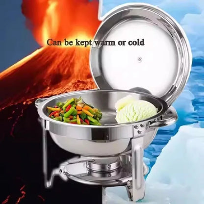2-Pack 5QT Stainless Steel Chafing Dish Buffet Set – Catering Warmer with Lid & Pan