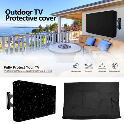 Outdoor TV Cover 32"-50" – Weatherproof Dust & Rain Protection for Garden Patio