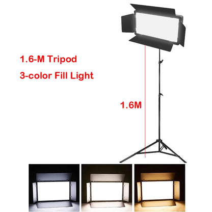 RGB LED Photo Light Portable Bi-Color 3200K-5600K Video Lamp with Built-in Battery