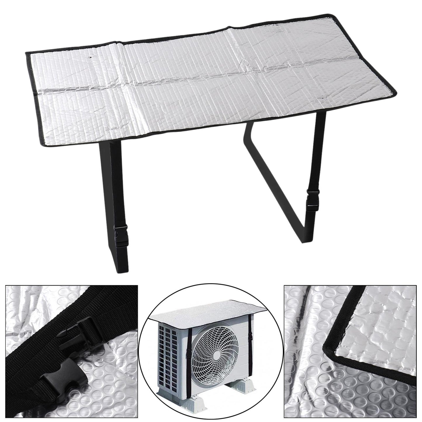 Outdoor Air Conditioner Cover – Sunshade Waterproof Aluminum Foil Insulation 94.5x47cm