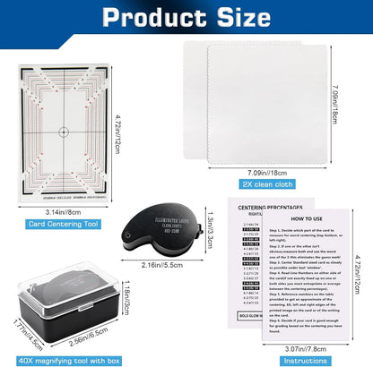 2 Sets Collectible Card Grading Centering Tool Kit