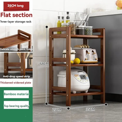 Kitchen Shelf Rack Floor Standing Multi-Layer