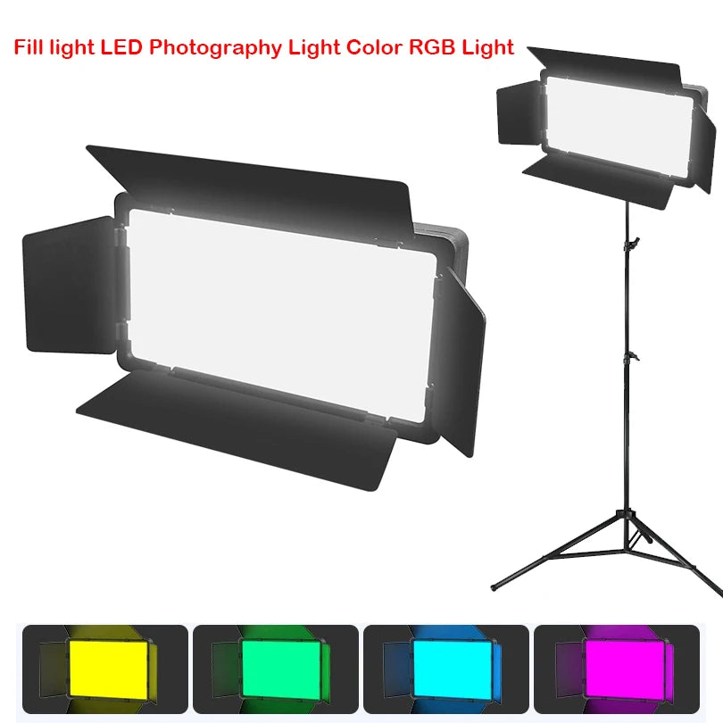 RGB LED Photo Light Portable Bi-Color 3200K-5600K Video Lamp with Built-in Battery