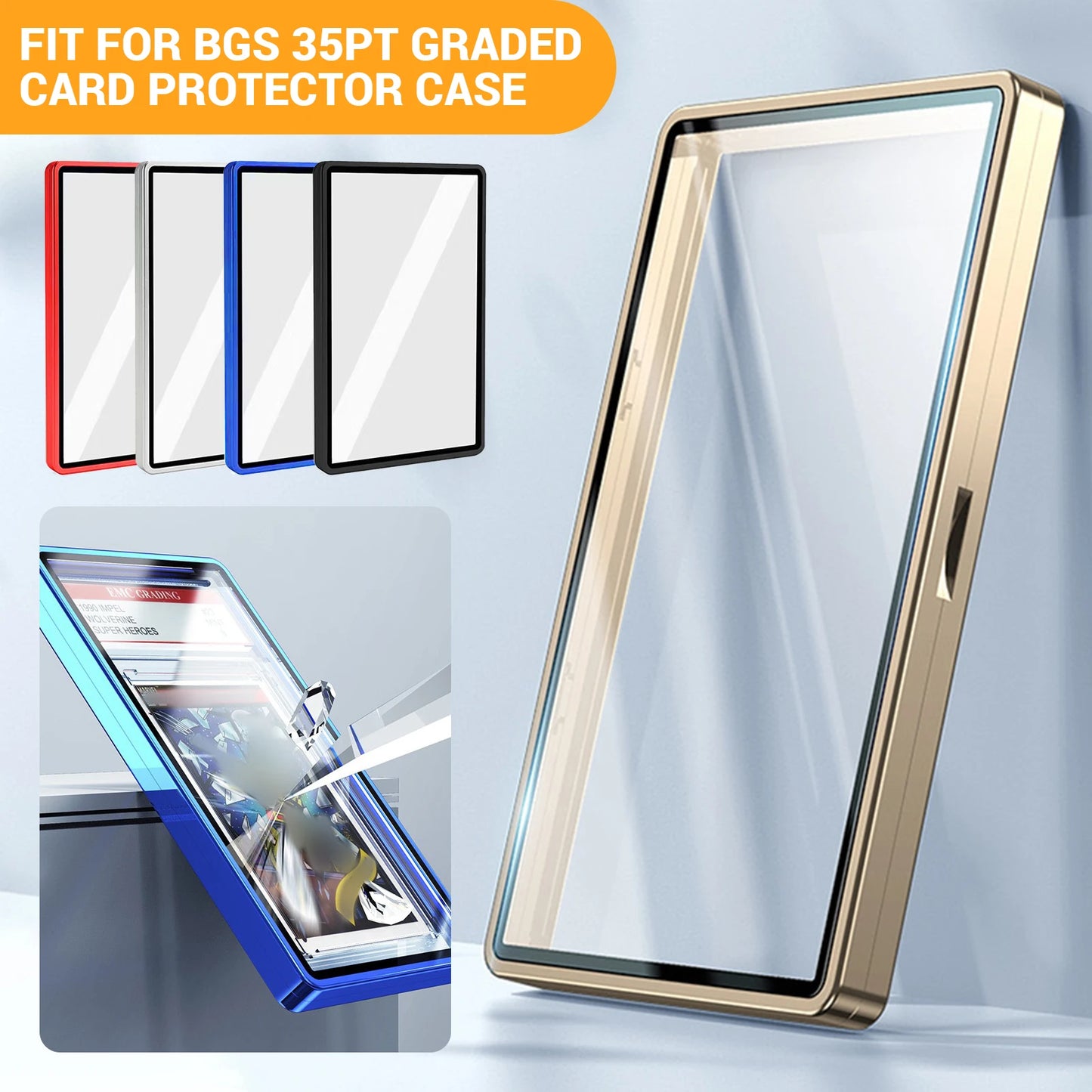 Aluminum Alloy Magnetic Display Case for BGS 35PT Graded Cards – UV & Scratch Resistant Collector Box