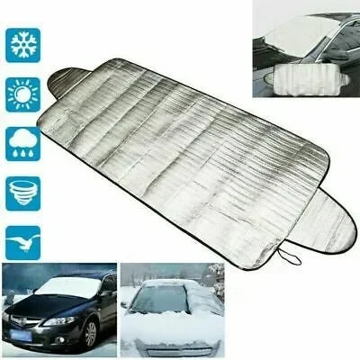 Car Windshield Snow Cover Portable – Waterproof Anti-Frost Anti-Hail Sunshade, Double-Sided Aluminum