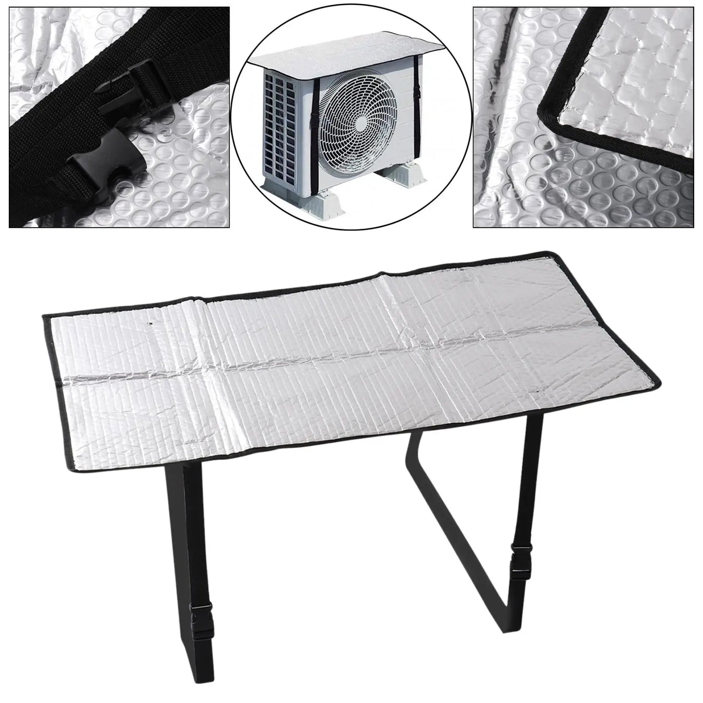 Outdoor Air Conditioner Cover – Sunshade Waterproof Aluminum Foil Insulation 94.5x47cm