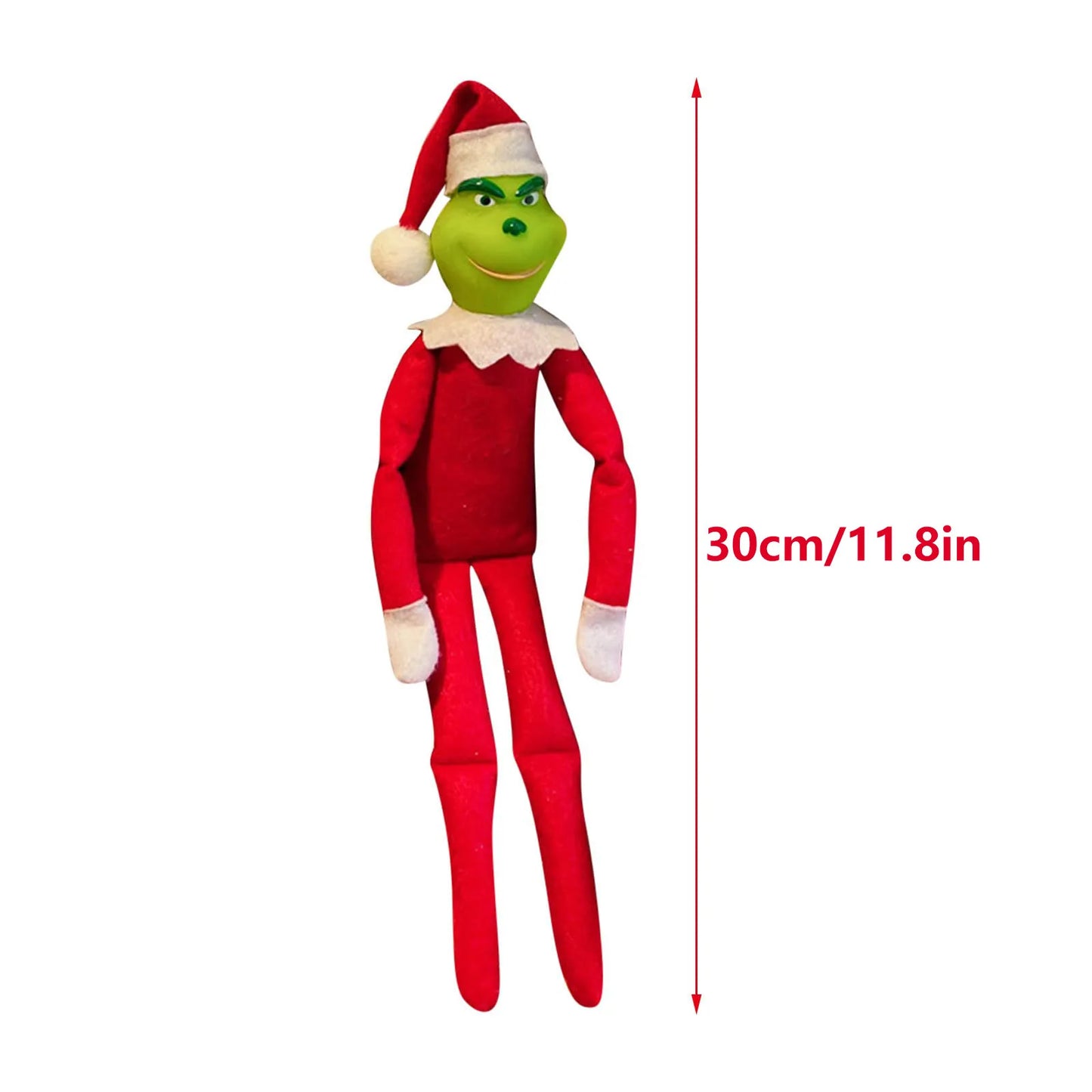 The Grinch Elf on the Shelf Poseable Plush Doll | Christmas Home Decoration & Holiday Gift