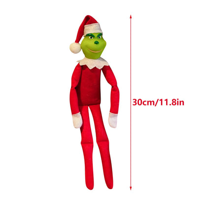 The Grinch Elf on the Shelf Poseable Plush Doll | Christmas Home Decoration & Holiday Gift