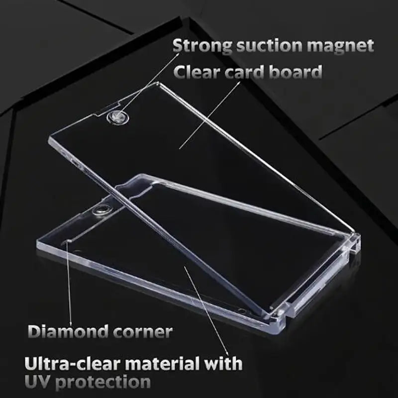 1-10 Pcs Clear Magnetic Card Holder Protective Case for Sports Trading Cards