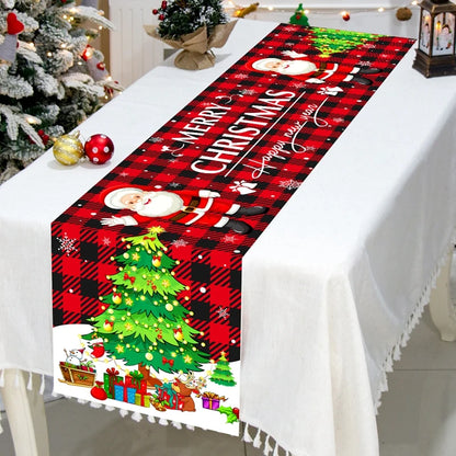 Christmas Table Runner Cloth – Merry Christmas Home Decoration Tablecloth Xmas Ornament