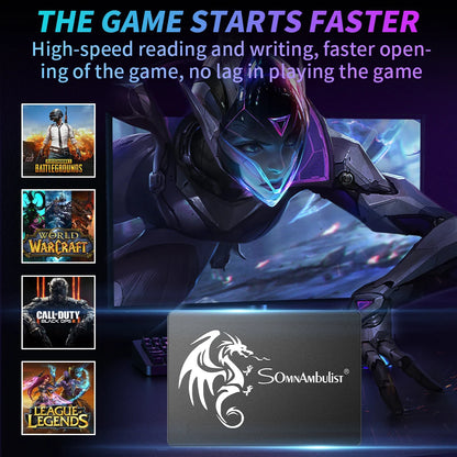 Somnambulist SATA3 2.5″ Solid State Drive — Multiple Capacity Options (120GB / 240GB / 256GB / 480GB / 512GB)