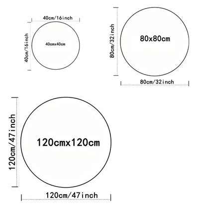 Car Wheel Rim Design Round Anti-Slip Rug – Racing Style Floor Mat for Home Garage Decor