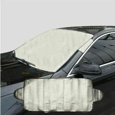 Car Windshield Snow Cover Portable – Waterproof Anti-Frost Anti-Hail Sunshade, Double-Sided Aluminum