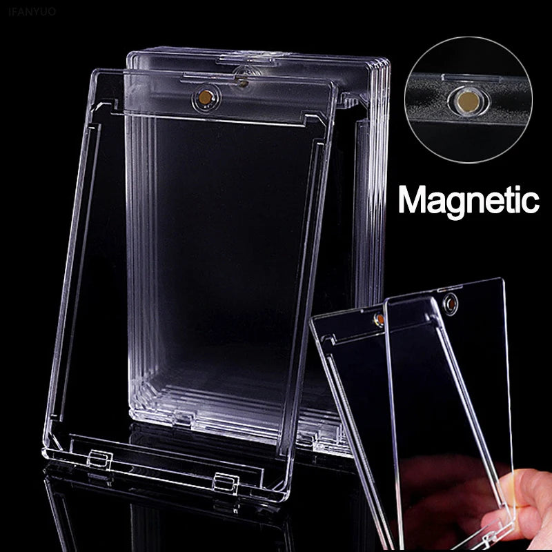 35PT Magnetic Clear Card Holder Protective Display Case – For Idol Photos, Sports Cards, Trading Cards & Collectibles