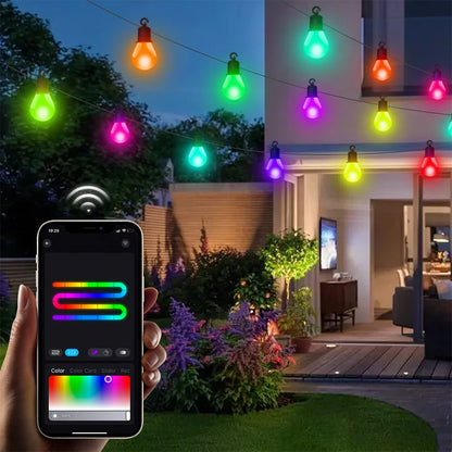 Outdoor LED String Light – USB 5V Waterproof APP-Control Fairy Lights for Camping, Garden, Patio & Christmas Decor