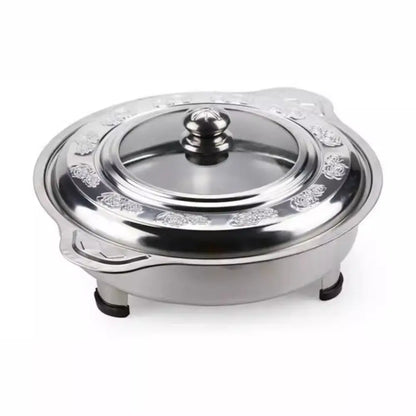 Stainless Steel Portable Buffet Chafing Dish – Detachable Legs, Handle & Multiuse Tray
