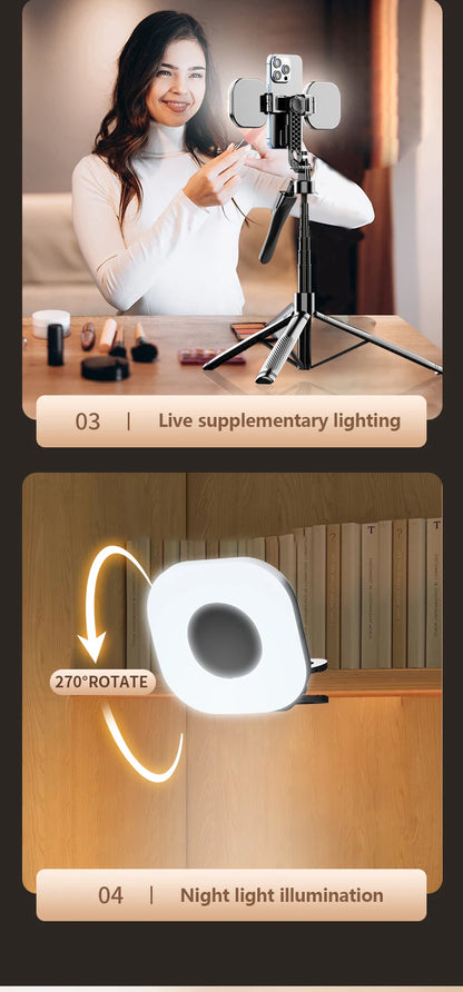 Portable Beauty Fill Light Pocket LED Selfie Light with Clip for Live Streaming & Photos
