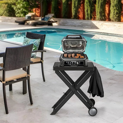 Backyard Woodfire Grill Cover Black – Weather-Resistant BBQ Protection Durable Oxford Fabric