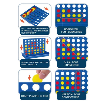 Classic Connect 4 – 4‑in-a-Row Strategy Board Game for Kids and Teens