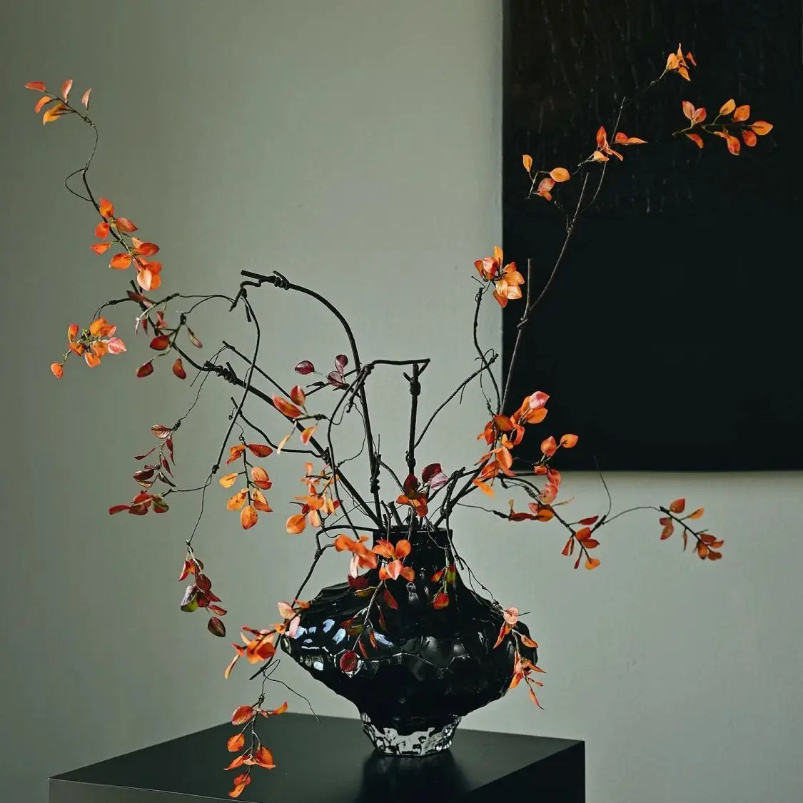 Vase in The Ancient Style Canyon Glass Thickened Creative Senior Sense of Home Decoration Valley Flower