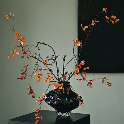 Vase in The Ancient Style Canyon Glass Thickened Creative Senior Sense of Home Decoration Valley Flower